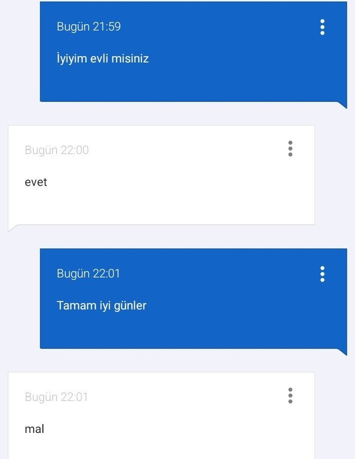 Evli olanlarla konuşmayalim değil mi?