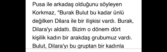 Aldatma hikayesi?
