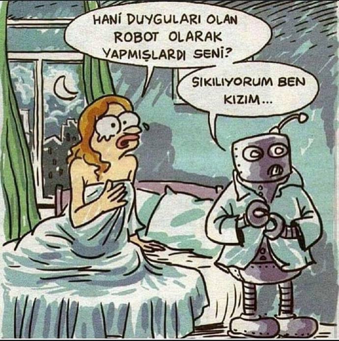 Duyguları olan robotlar yapılırsa onunla seks yapmaya ne dersiniz?