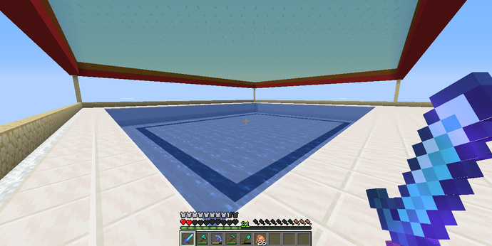 Evet minecraft 10 katlı binamız nasıl sizce güzel mi havuz bile var?