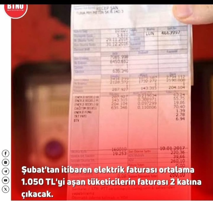 Arkadaşlar bu gerçek mi elektrik faturası 1000 o geçerse?