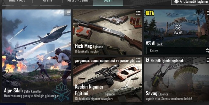 PUBG Mobile de en çok hangi harita da oynuyorsunuz?