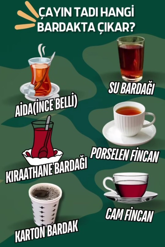 Sizce çayın tadı hangi bardaktan çıkar?