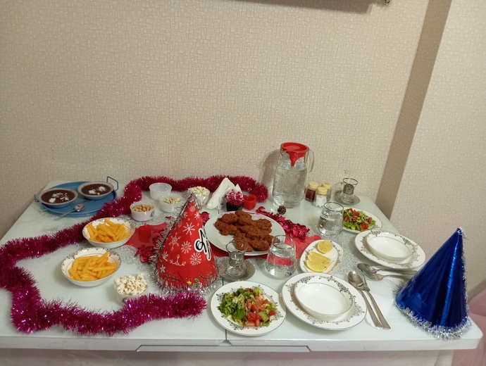 Sade bir yılbaşı sofrası olarak nasıl olmuş?