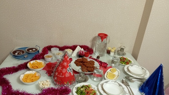 Sade bir yılbaşı sofrası olarak nasıl olmuş?