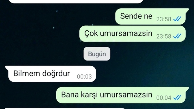 Bu kız beni istemiyor demi muhabbet etmek vs?