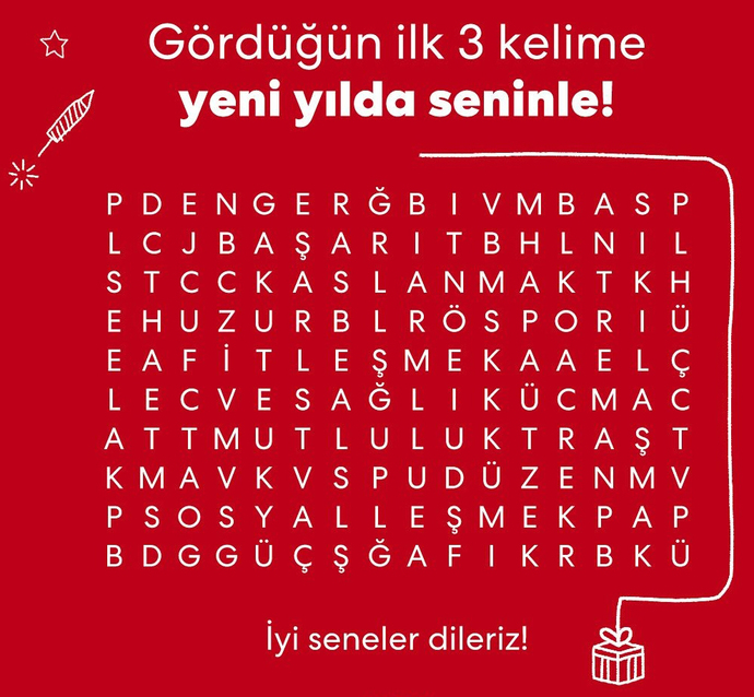 Gördüğün ilk 3 Kelime Nedir?