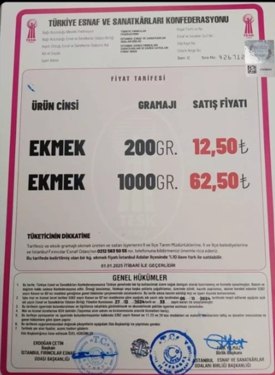 Ekmeğe gelen zammı gördünüz mü?