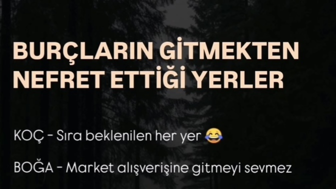 Burçların gitmekten nefret ettiği yerler neredir?