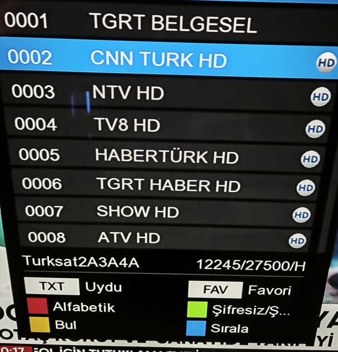 Televizyonda kanall sıralamasını özenle sıralıyor musunuz ?