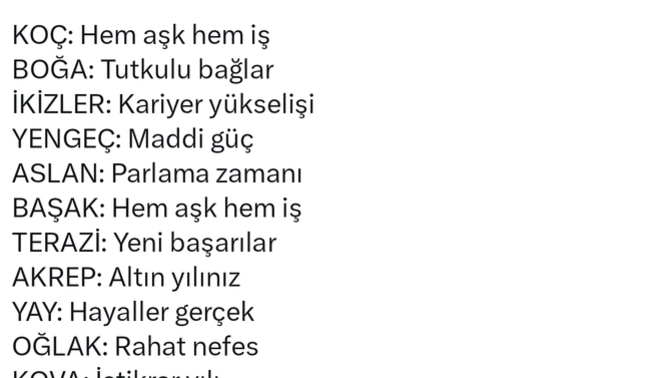Burcunuza göre 2025'te sizi neler bekliyor?