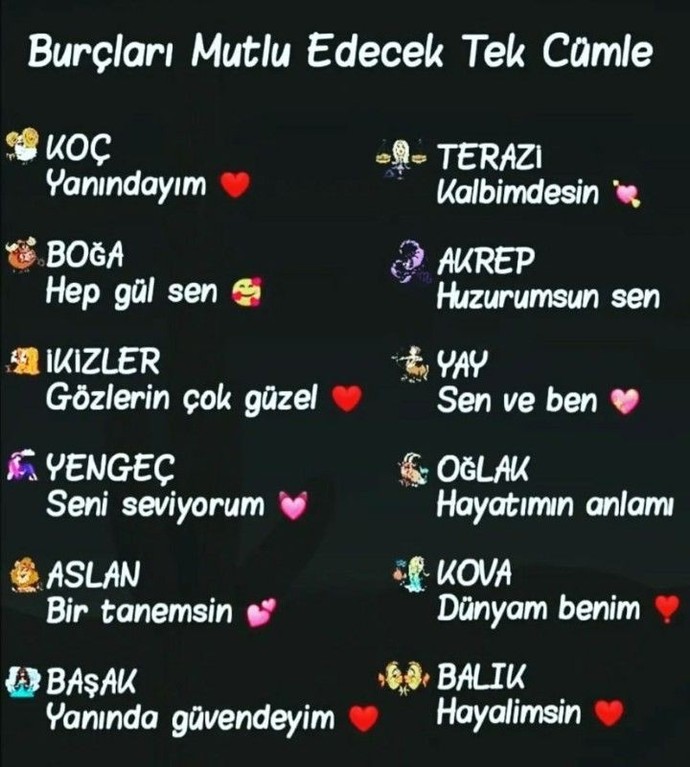 Burçları mutlu edecek tek cümle neymiş?