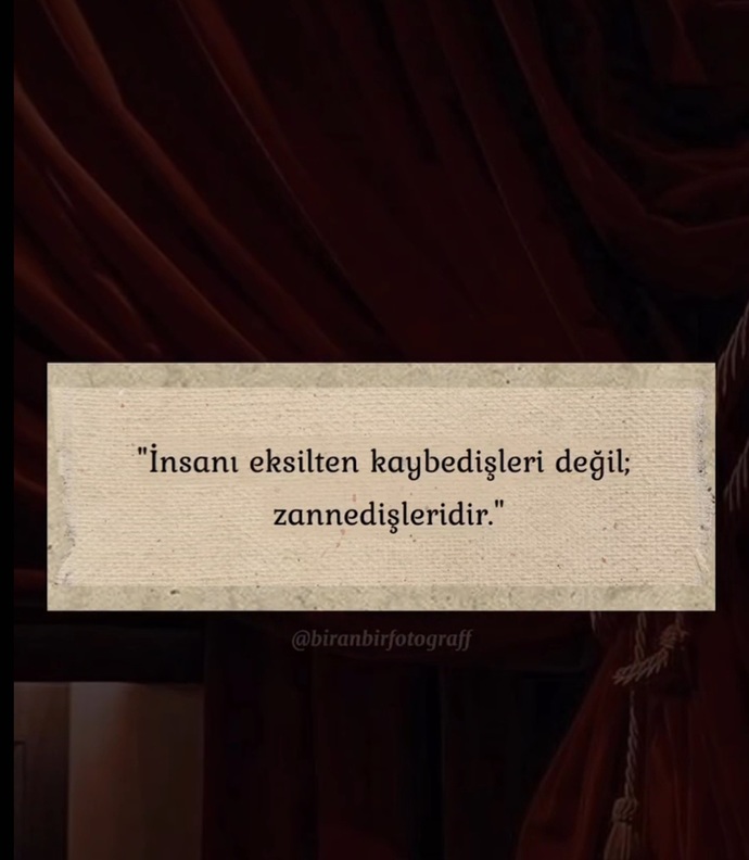 Hiç bişeyleri zannetiğiniz oldu mu?
