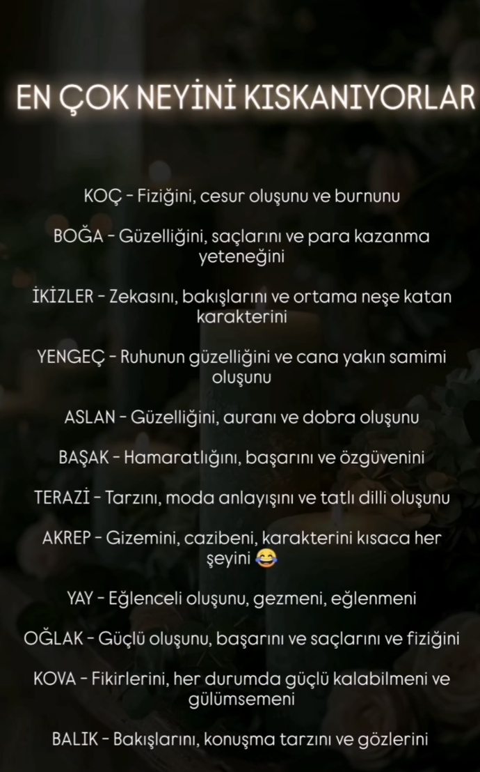Burçların en çok neyi kıskanılıyor?