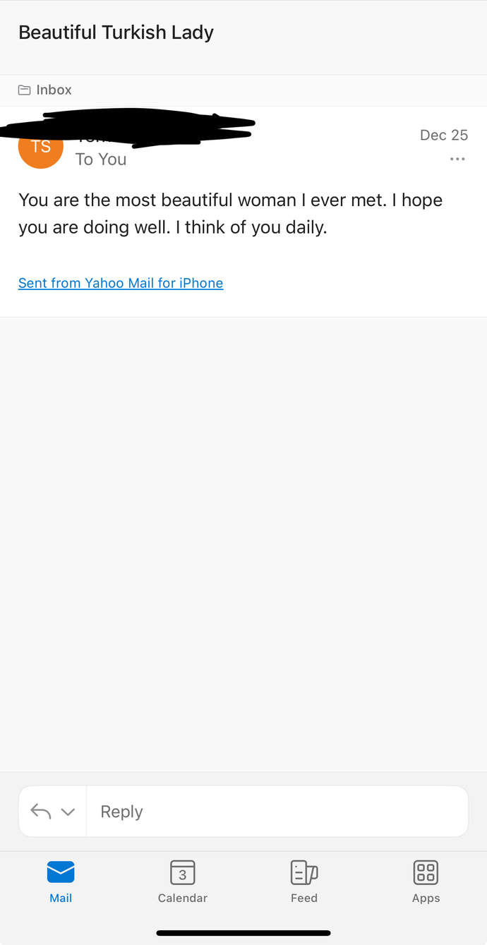 7 sene önceki eski görüştüğüm kişi email atmış. Sizce bunca sene sonra niye yazar biri?