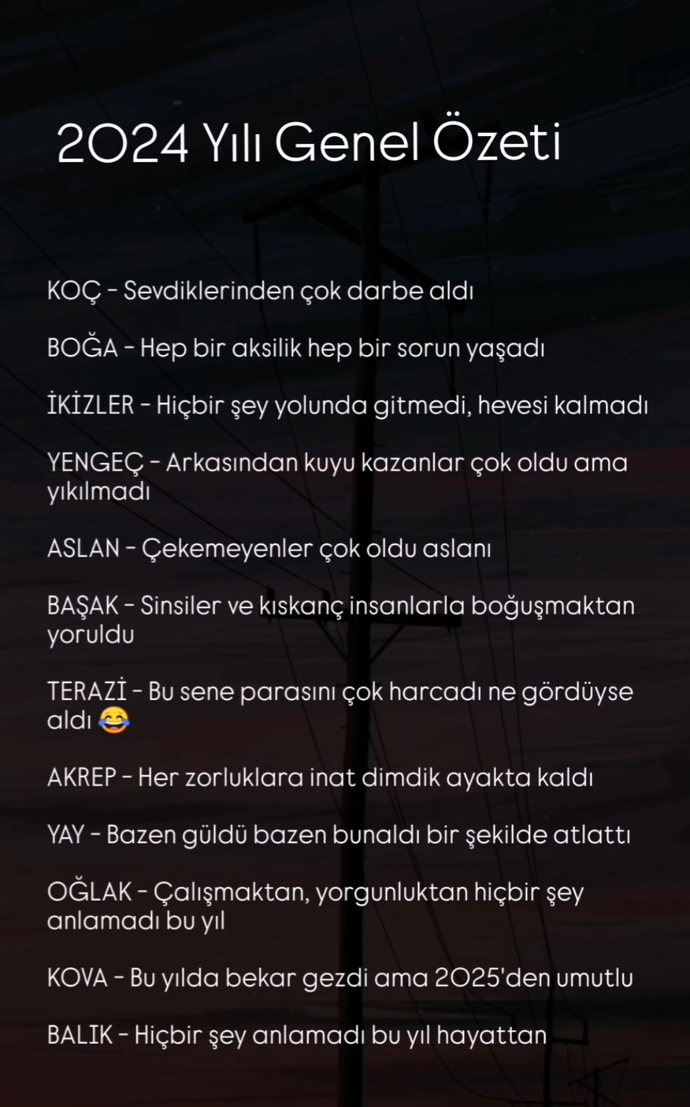 Burçların 2024 genel özeti yaşadıklarınıza yakın mı ?