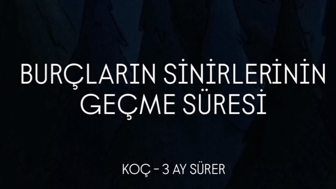 Burçların sinirlerinin geçme süresi nedir?