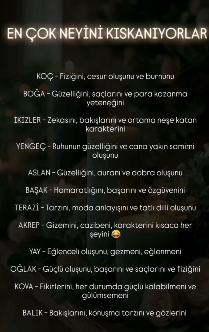 En çok neyini kıskanıyorlar?