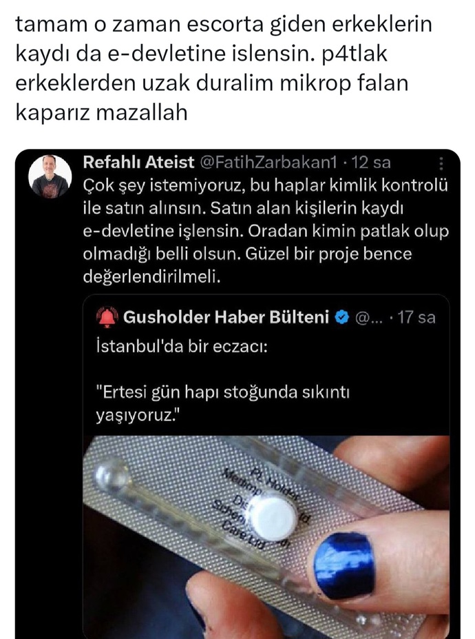 Escye giden erkeklerin kaydi edevlete islensin mi?