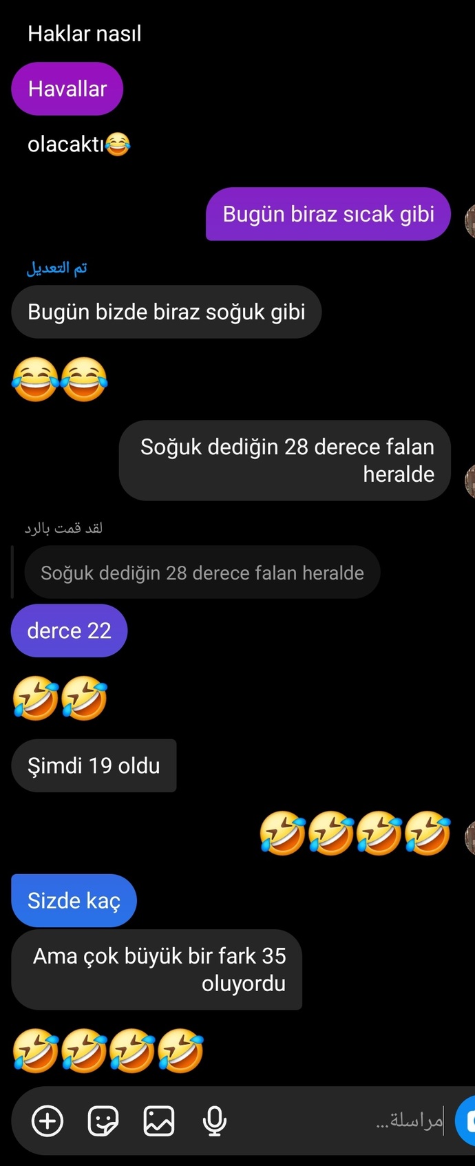 Geçen hafta dan bahsediyorum