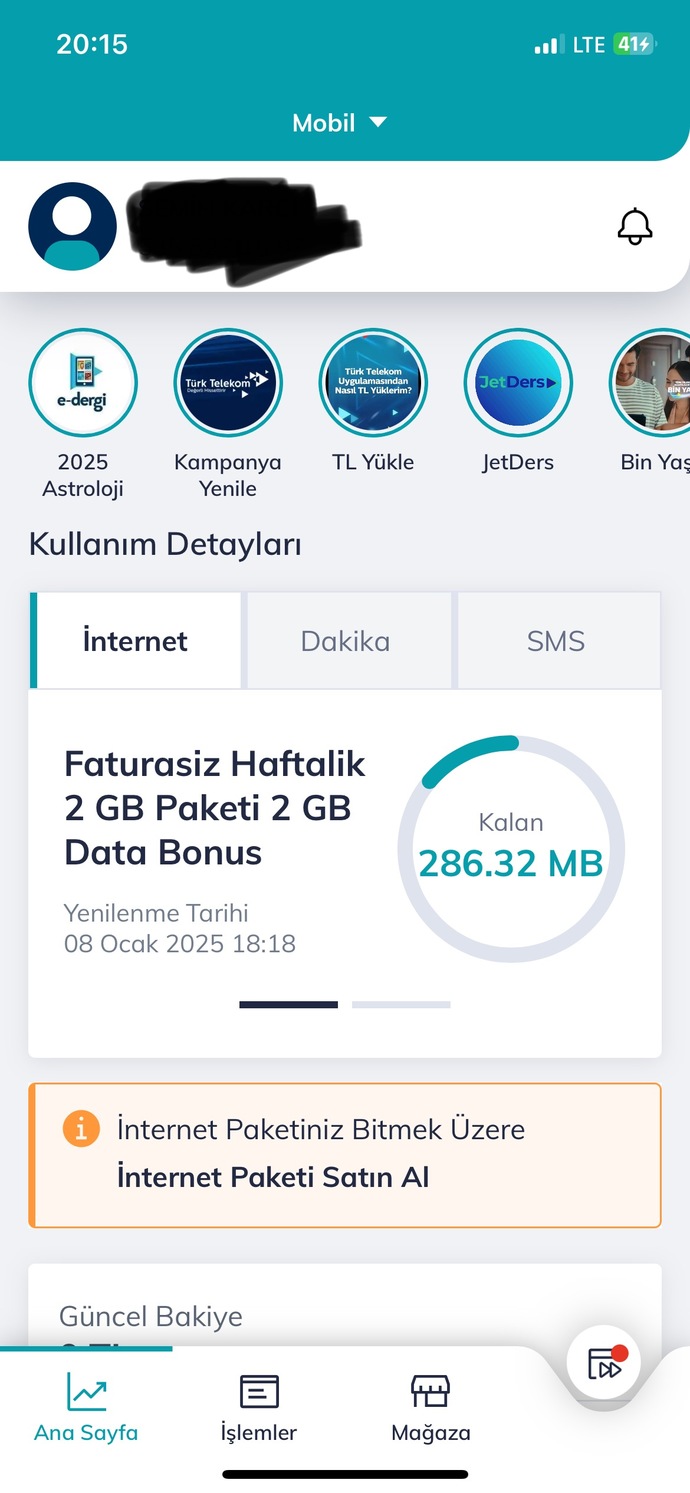 Sizde de internet paketiniz çabuk bitiyor mu?