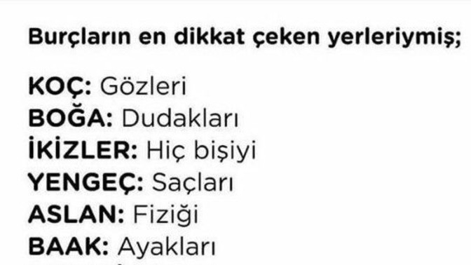 Burcunuza göre en dikkat çeken yeriniz neresi 🙄?
