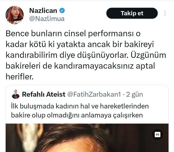 Bakir olmayan erkeklerin, bakire kadın istemeye hakları var mıdır?
