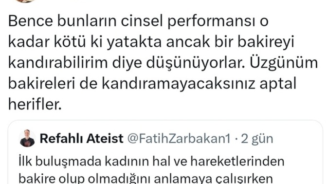 Bakir olmayan erkeklerin, bakire kadın istemeye hakları var mıdır?