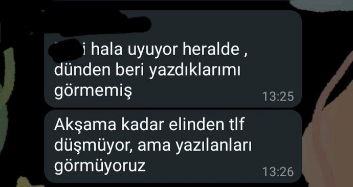 Müdür is grubundan bana bu şekilde yazıyor, anormal değil mi?