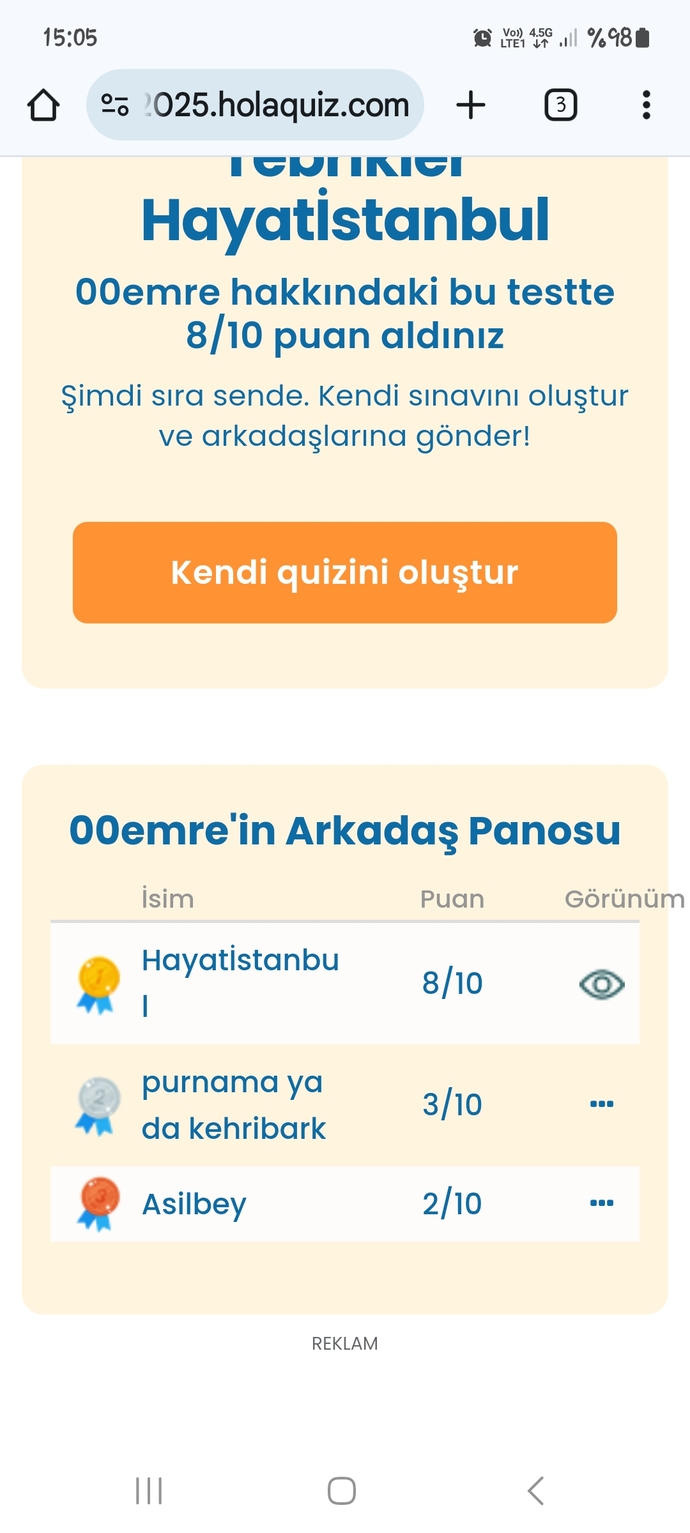 Beni Ne kadar Tanıyorsunuz :D?