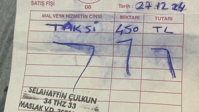Taski fişini masraf yazdırıcam sizce bu fiş yazılır mı?