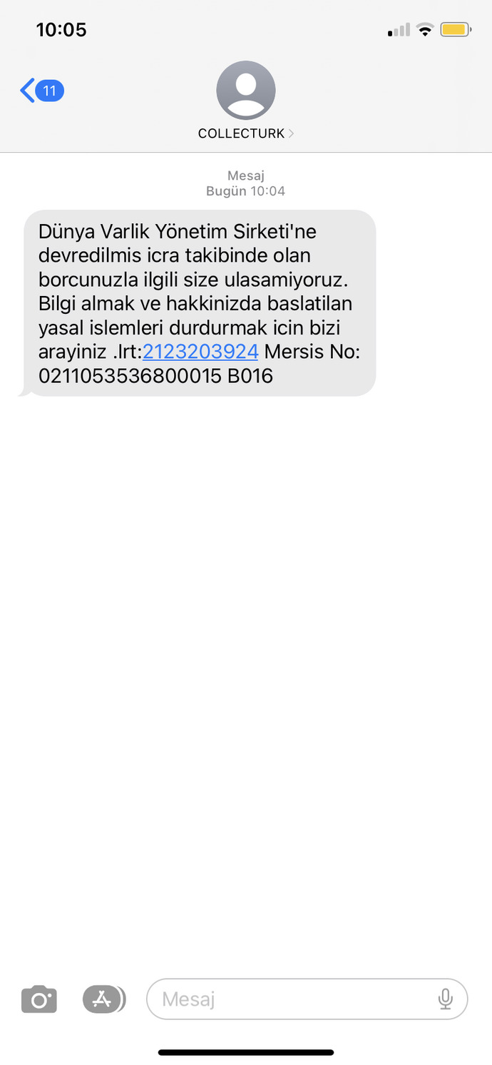 Arkadaşlar ne mesajı bu bakar mısınız?