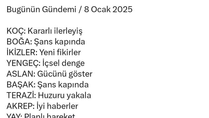 Burcuna göre bugün gündeminde ne var?