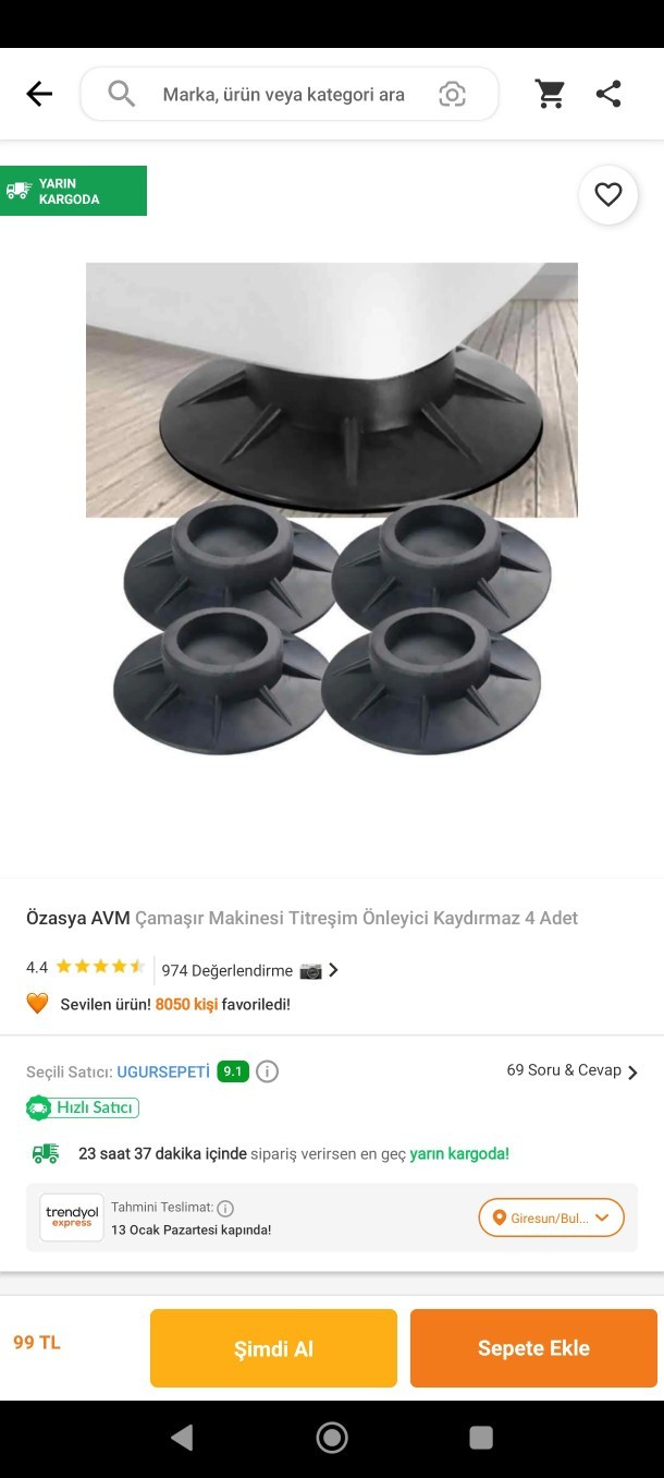 Çamaşır makinesi sallanma?