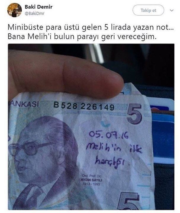 Kağıt paraların üzerine not yazar mısınız?