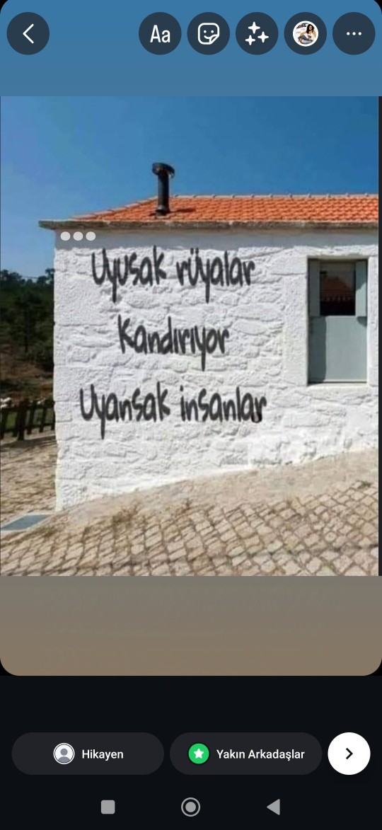 Bu söz Instagramda story atılır mı?