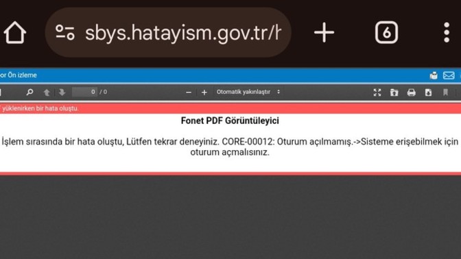 Oturum açılmamış diyor nasıl açacağım?