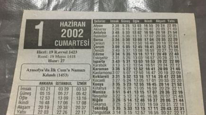 Bu tarihte kaç yaşındaydın?