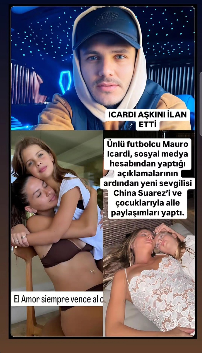 İcardi Aşkını ilan etti! Yeni sevgilisi China Suárez nasıl sizce güzel mi?