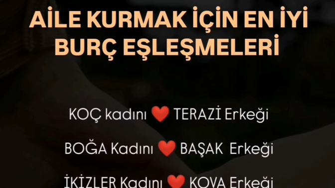 Aile kurmak için en iyi burç eşleşmeleri nedir?