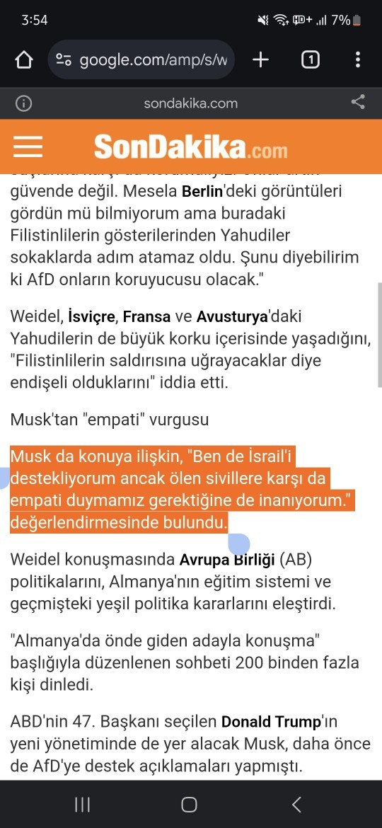 Sizce Elon Muskın AfDyi savunması doğrumu?