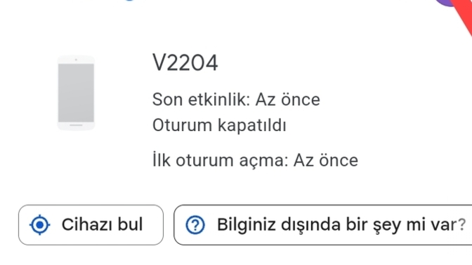Arkadaşlar biri sürekli başka cihazda oturum açıyor 7 defa bildirim geldi bana ne demek oluyor bu?