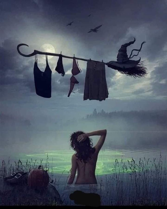 Gece yolda giderken gölde böyle bir cadı görsen tepkin ne olur 🤣?