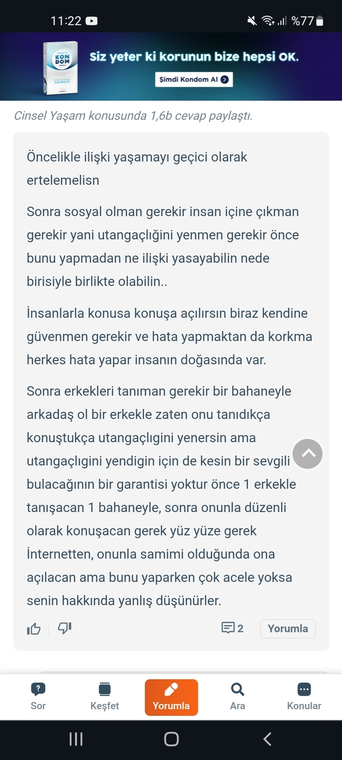 Utangaç olduğum için mi erkekler hiç yanıma gelmiyor. Utangaçlığımı nasıl yenerim?