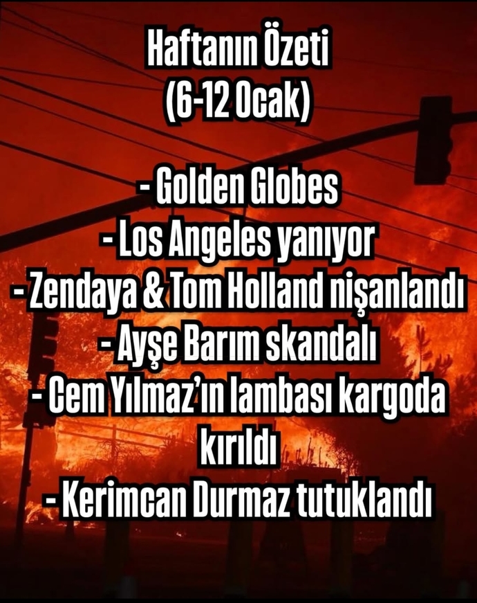 Geçtiğimiz hafta sizin gündeminizde neler vardı😄?