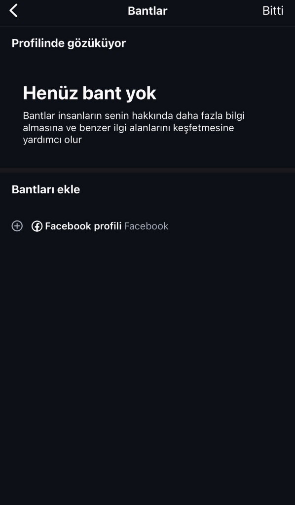 Instagramda bantlar sekmesine ınstagramıda eklemek istiyorum?