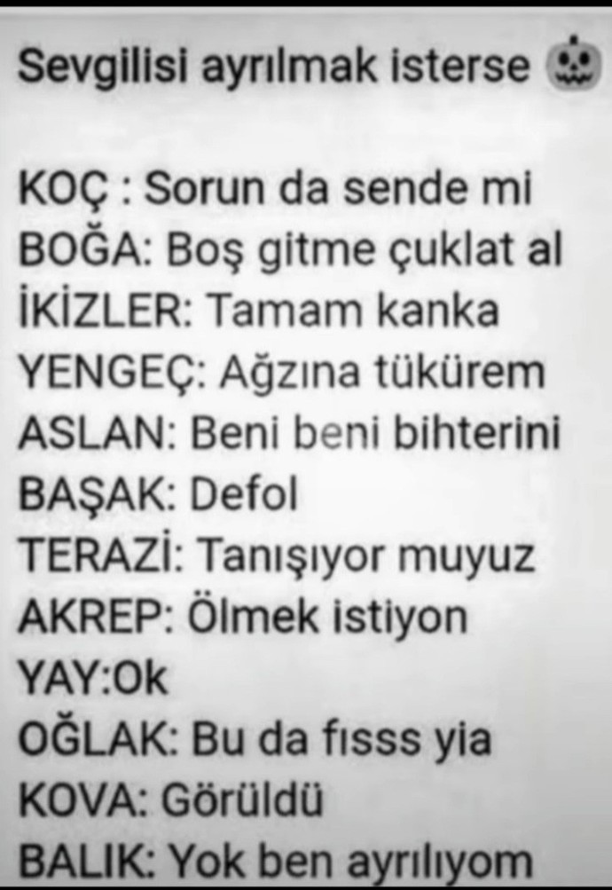 Burçlar sevgilisiyle ayrılmak isterse ne dermiş?