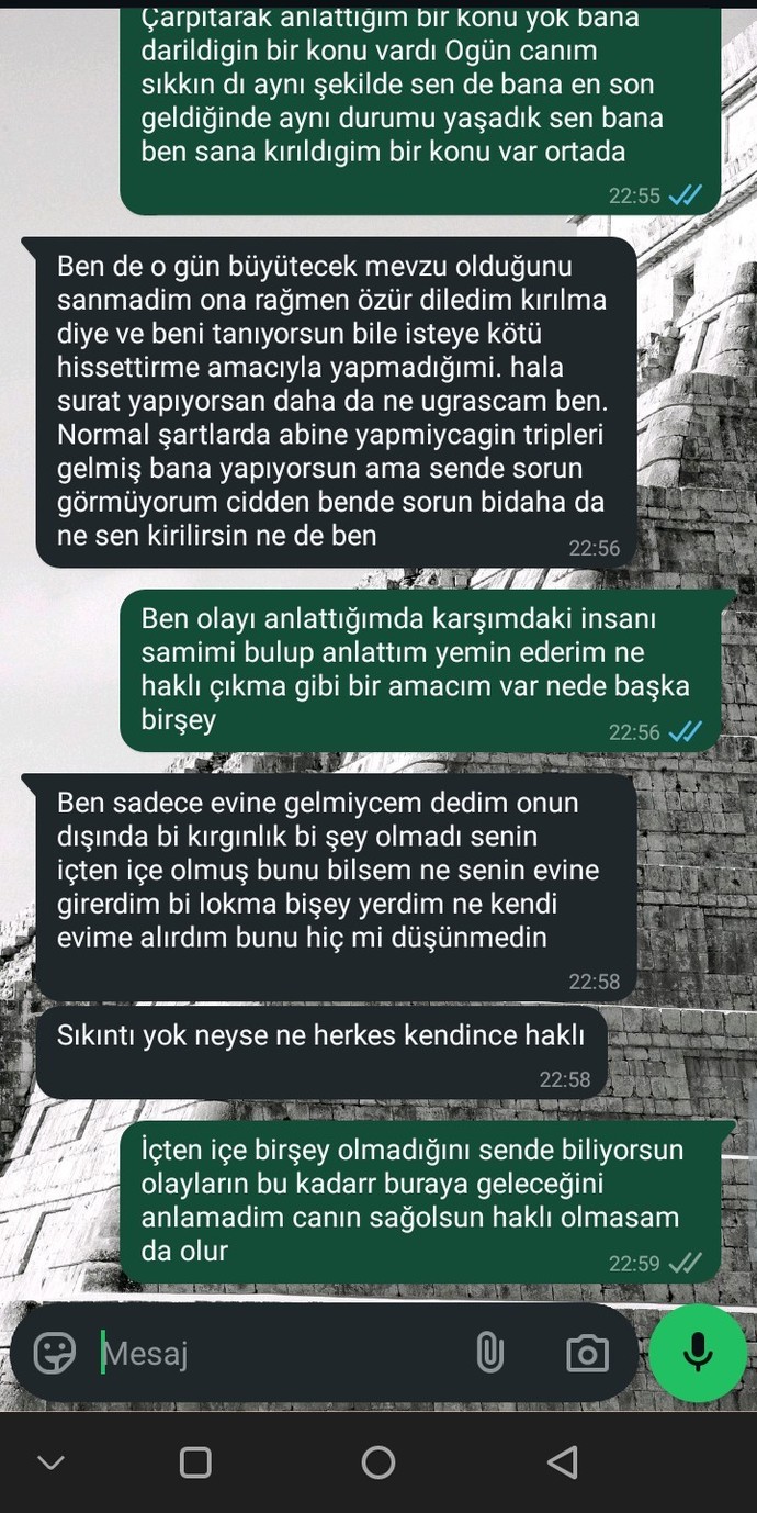 Kardeş gibiydik sizce lütfen yorumlar mısınız?