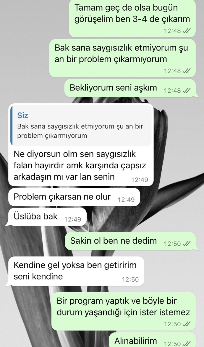 Benim bir üslupsuz lafım mı olmuş?