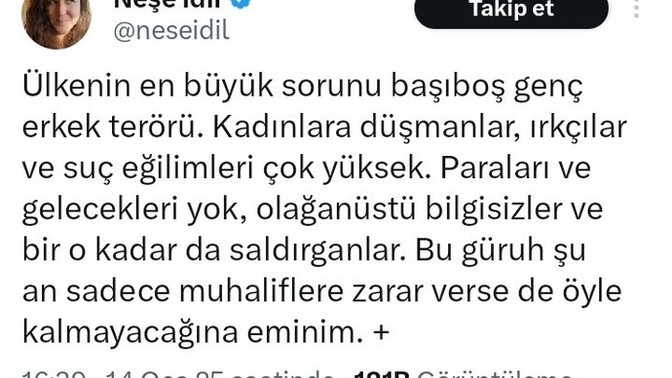 Bu erkek düşmanlığının kaçıncı leveli acaba?